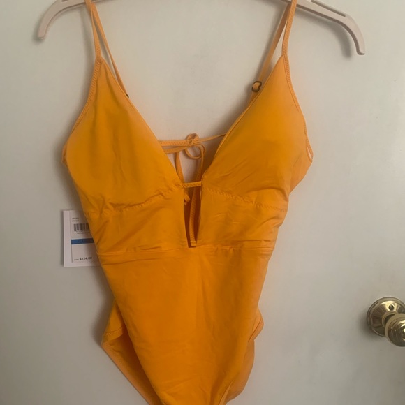 BECCA Swim Nwt Becca Plunge Onepiece Swimsuit Marigold Xl Poshmark